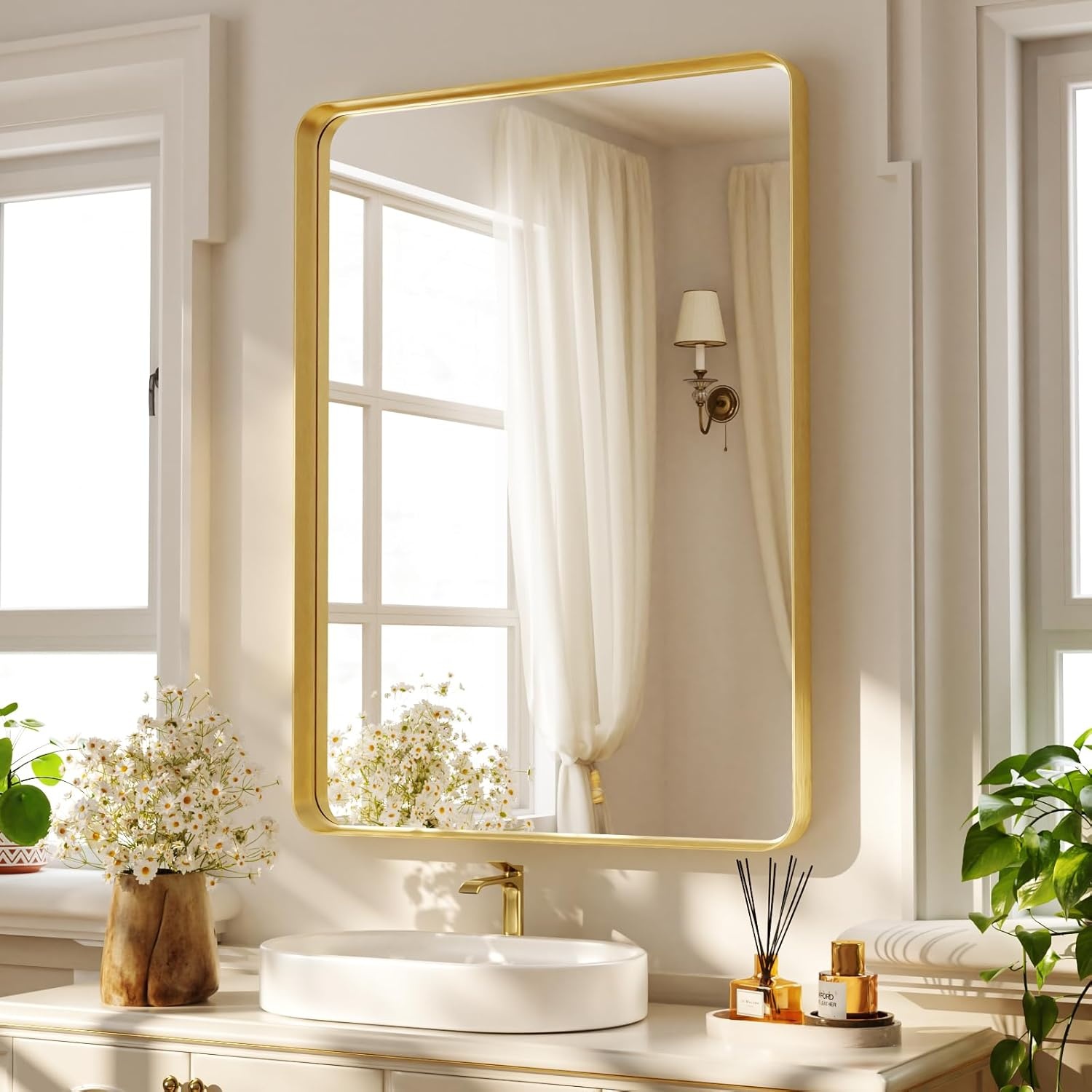 Koonmi Wandspiegel Goud - 75x55cm - 35% Korting!