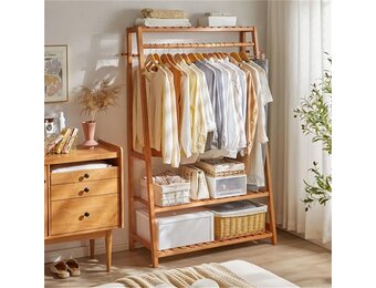 Unho Bamboe Kledingrek met 30% Korting - Ruimtebesparend & Stevig