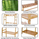Unho Bamboe Kledingrek met 30% Korting - Ruimtebesparend & Stevig
