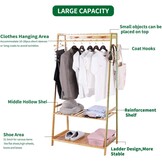 Unho Bamboe Kledingrek met 30% Korting - Ruimtebesparend & Stevig