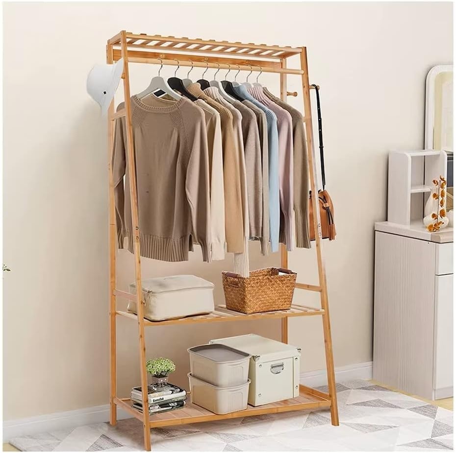 Unho Bamboe Kledingrek met 30% Korting - Ruimtebesparend & Stevig