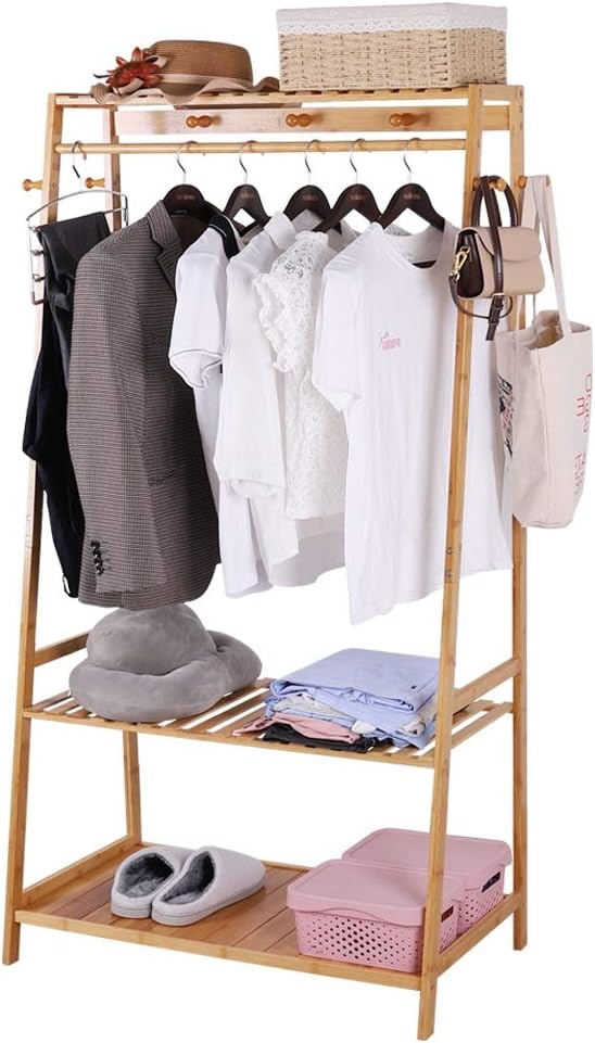 Unho Bamboe Kledingrek met 30% Korting - Ruimtebesparend & Stevig