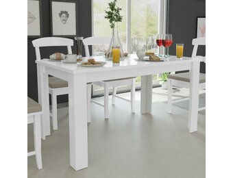 VidaXL Eettafel 140x80cm Wit - 35% Korting!