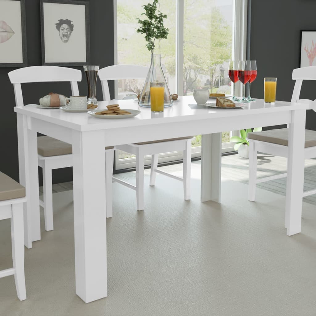 VidaXL Eettafel 140x80cm Wit - 35% Korting!