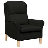 vidaXL Fauteuil Zwart | 35% Korting | Stof, Multiplex & Rubberhout