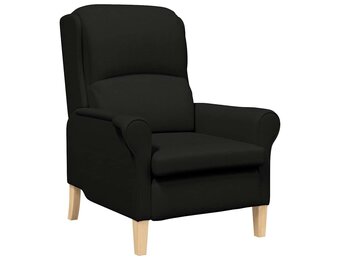 vidaXL Fauteuil Zwart | 35% Korting | Stof, Multiplex & Rubberhout