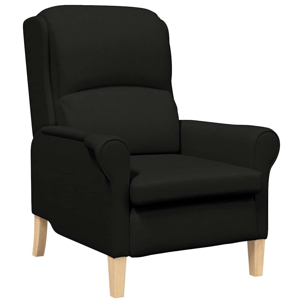 vidaXL Fauteuil Zwart | 35% Korting | Stof, Multiplex & Rubberhout