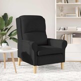 vidaXL Fauteuil Zwart | 35% Korting | Stof, Multiplex & Rubberhout