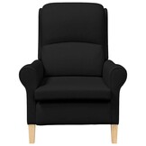 vidaXL Fauteuil Zwart | 35% Korting | Stof, Multiplex & Rubberhout