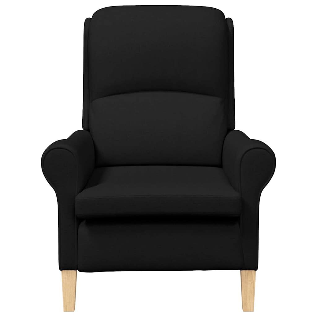 vidaXL Fauteuil Zwart | 35% Korting | Stof, Multiplex & Rubberhout