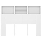 VidaXL Hoofdbordkast 140cm Wit | 55% Korting!