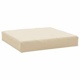 vidaXL Palletkussens 2 st stof beige - 30% korting