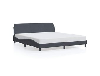 vidaXL Bedframe Fluweel 180x200 cm Donkergrijs - 35% Korting!