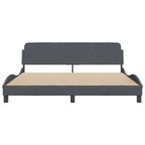 vidaXL Bedframe Fluweel 180x200 cm Donkergrijs - 35% Korting!