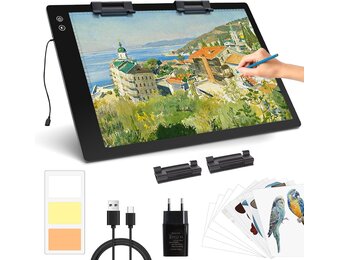 Lichttafel A2 Oplaadbaar - 3 Kleuren & 6 Helderheidsniveaus - 30% Korting!