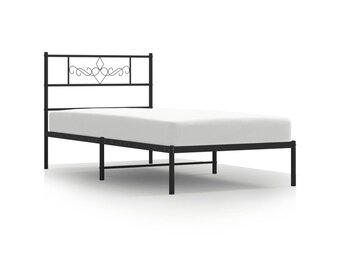 vidaXL Bedframe Metaal Zwart 75x190 cm - Nu 41% Korting!