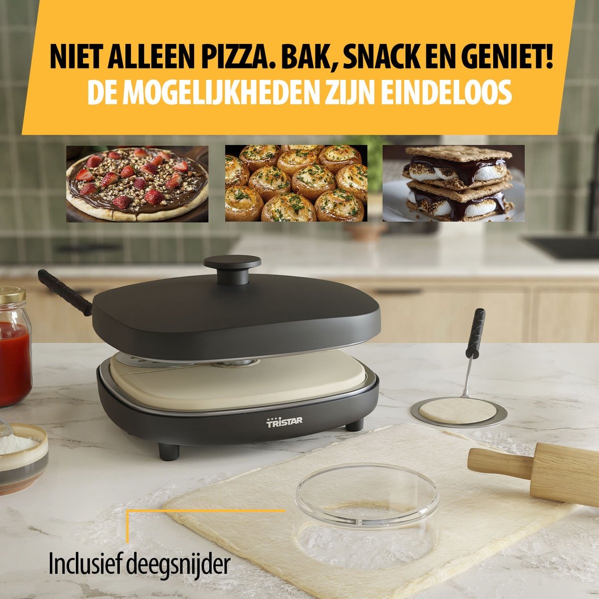 Tristar Pizza Gourmetset - 4 Mini Pizza's - 44% Korting