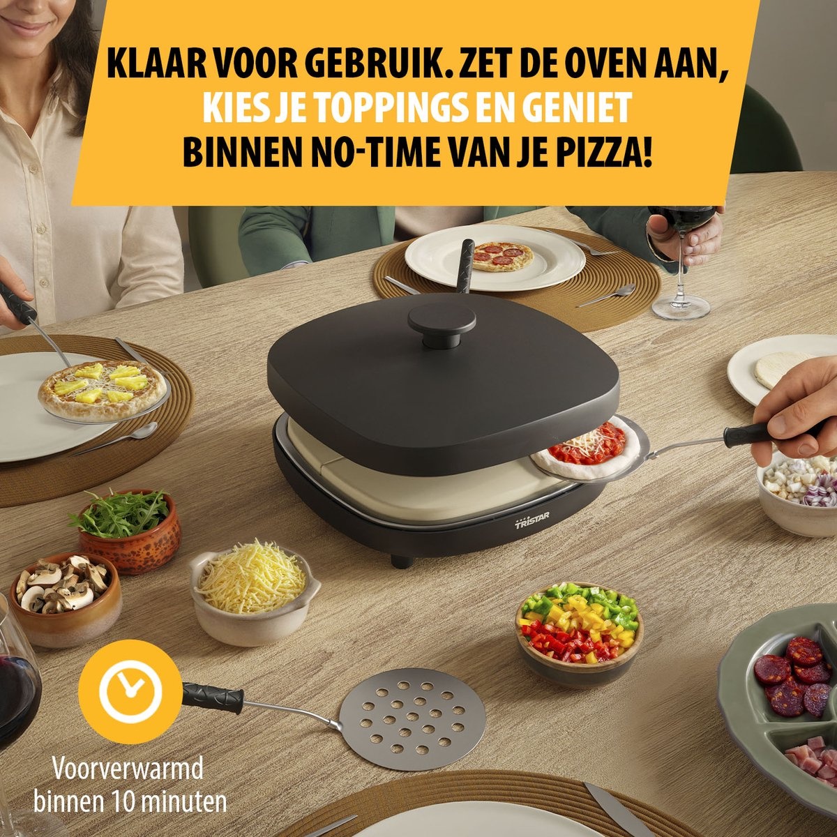 Tristar Pizza Gourmetset - 4 Mini Pizza's - 44% Korting