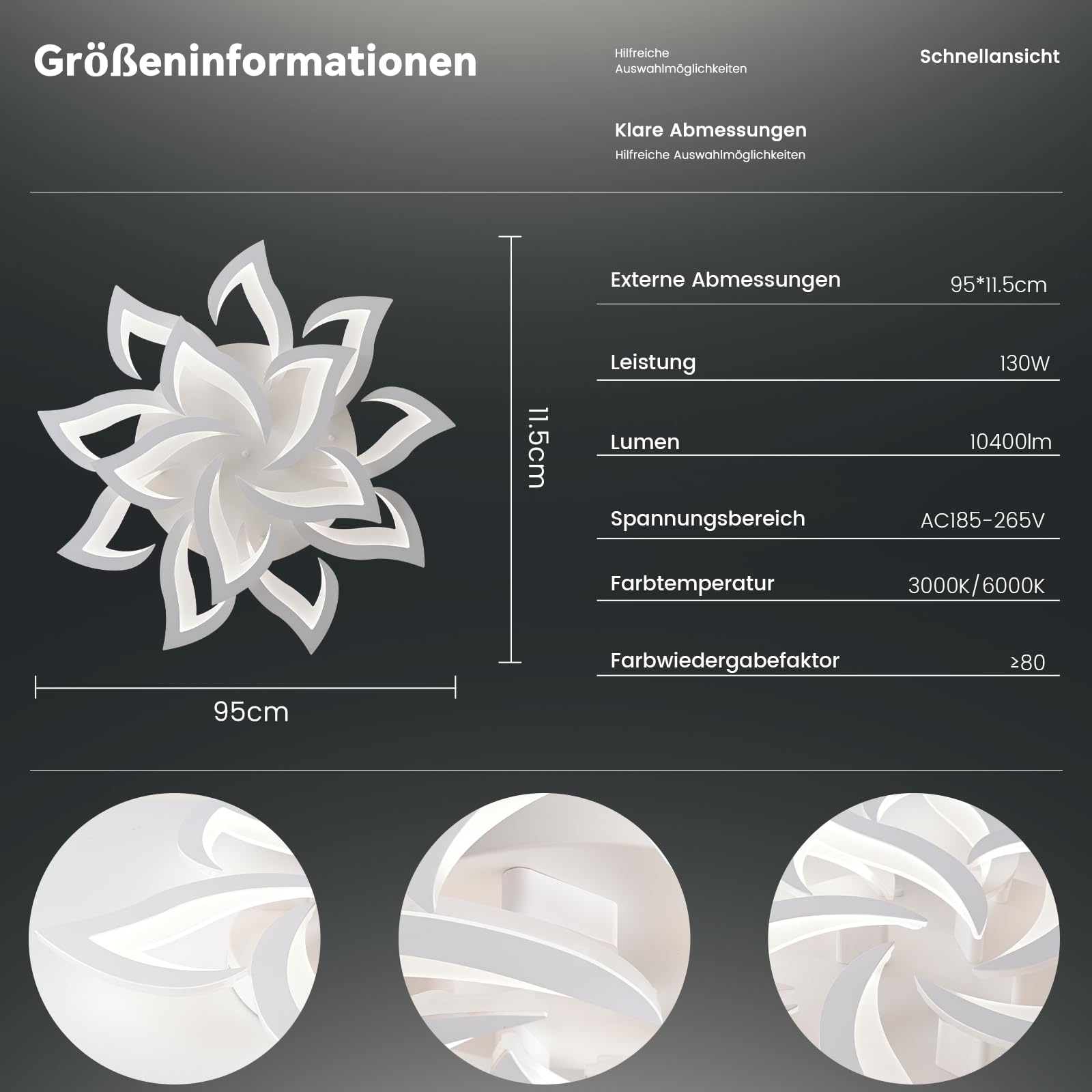 Smart LED Plafondlamp Dimbaar met Afstandsbediening – Ø100cm | 30% Korting