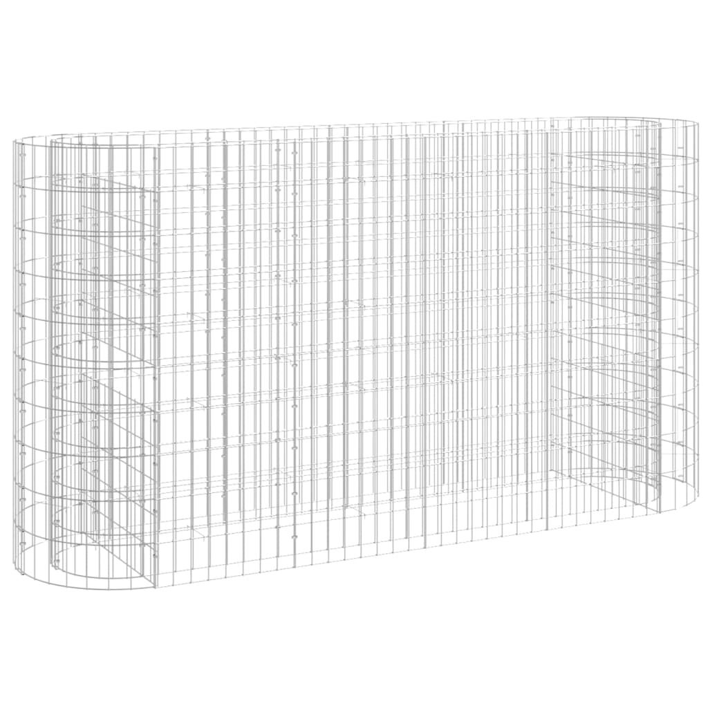 vidaXL Gabion plantenbak - 190x50x100 cm - Gegalvaniseerd ijzer - 42% Korting!