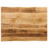 vidaXL Tafelblad Natuurlijke Rand 90x60 cm Massief Mangohout - 55% Korting!
