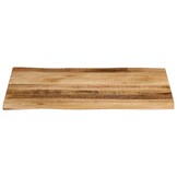 vidaXL Tafelblad Natuurlijke Rand 90x60 cm Massief Mangohout - 55% Korting!