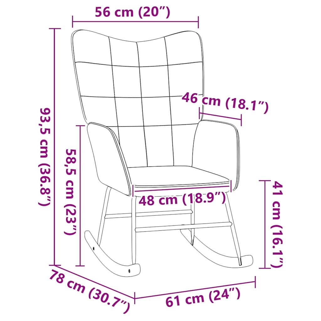 vidaXL Relaxfauteuil Crème - 47% Korting - Stof, 61x78x98 cm