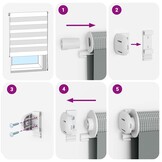 vidaXL Zebra Rolgordijn Donkergrijs (115x200 cm) - 43% Korting!