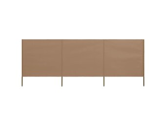 vidaXL Windscherm 3-panelen 400x160 cm Taupe - Nu 59% Korting!
