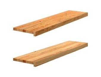 vidaXL Vensterbanken Massief Eikenhout - 2x 100x30cm (41% Korting!)