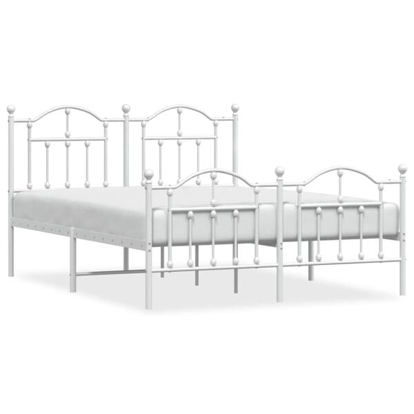 vidaXL Bedframe Metaal Wit 140x190 cm | Nu 76% Korting!