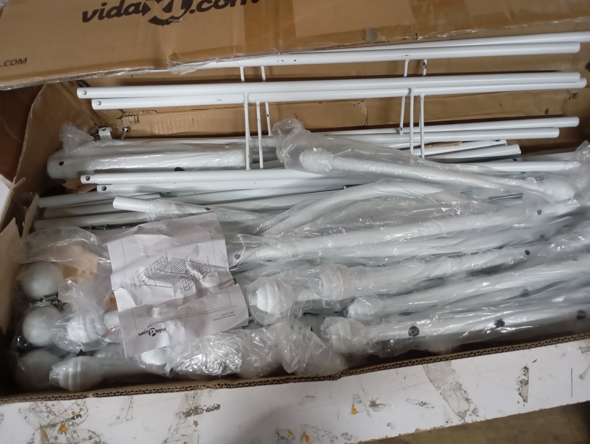 vidaXL Bedframe Metaal Wit 140x190 cm | Nu 76% Korting!