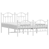 vidaXL Bedframe Metaal Wit 140x190 cm | Nu 76% Korting!