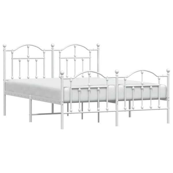 vidaXL Bedframe Metaal Wit 140x190 cm | Nu 76% Korting!