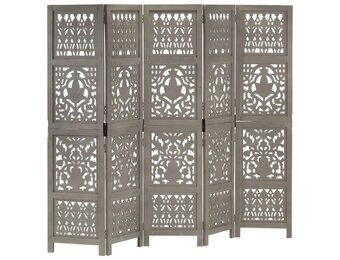 VidaXL Kamerscherm 5 panelen, 41% Korting - Handgesneden Mangohout