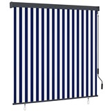 vidaXL Rolgordijn Buiten 160x250cm Blauw/Wit - 67% Korting!
