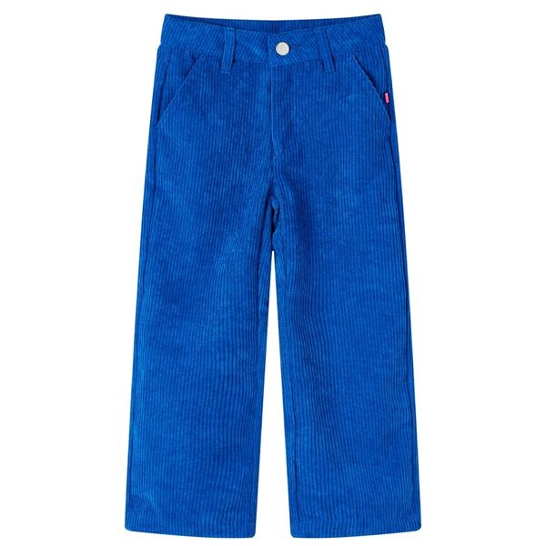 Kinderbroek 128 Ribfluweel Kobaltblauw - 57% Korting!