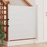 vidaXL Huisdierenhek Uittrekbaar 82.5x125 cm Wit - 64% Korting!