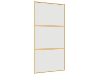 vidaXL Schuifdeur ESG-glas & Aluminium Goud - 52% Korting!