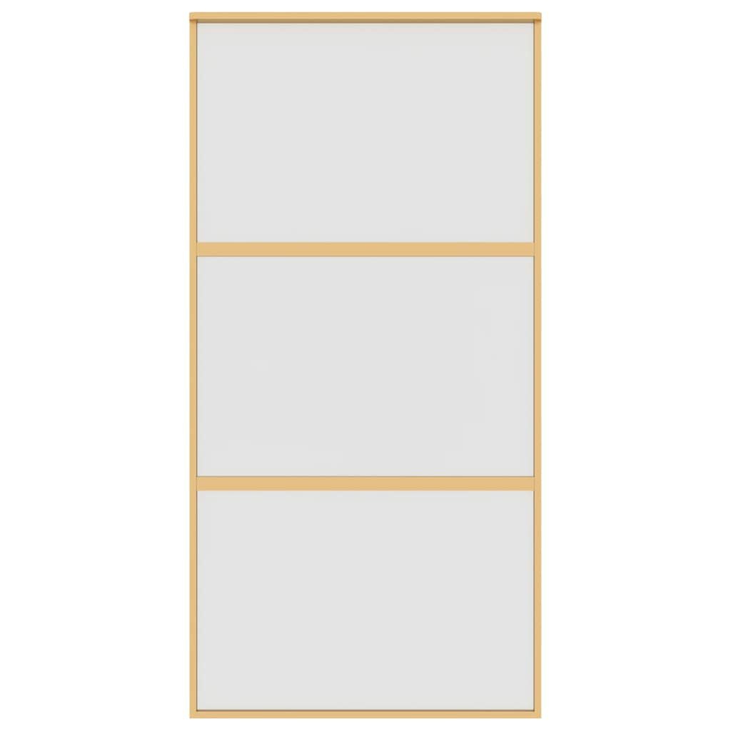 vidaXL Schuifdeur ESG-glas & Aluminium Goud - 52% Korting!