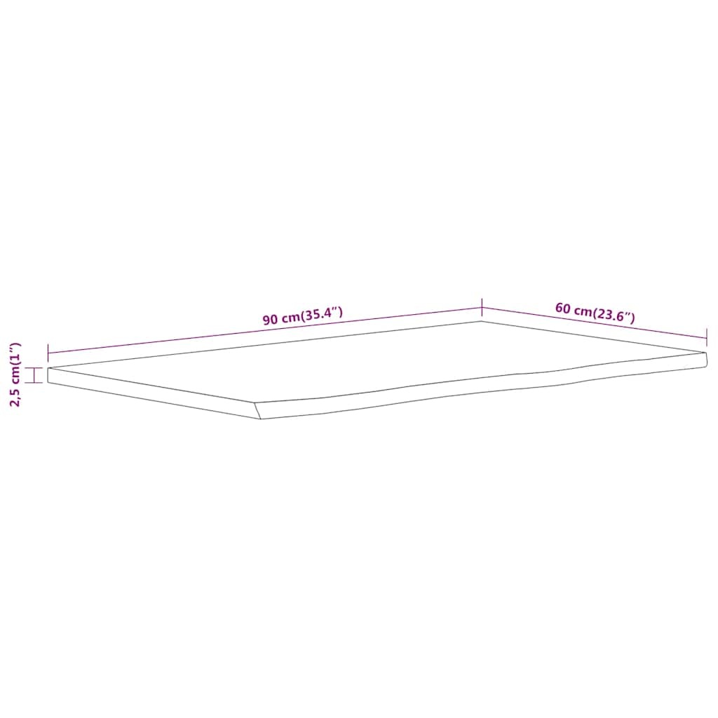 VidaXL Acaciahout Wastafelblad 90x60cm (42% Korting)