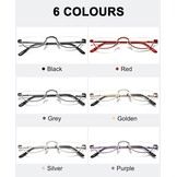 Retro Half Moon Leesbril Metaal 30% Korting