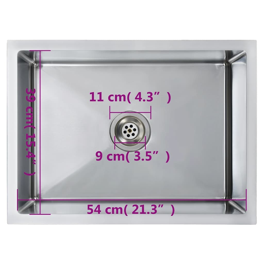 vidaXL Gootsteen RVS - 30% Korting! - Ongebruikt