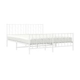 vidaXL Bedframe Metaal Wit 160x200cm - Nu met 55% Korting!