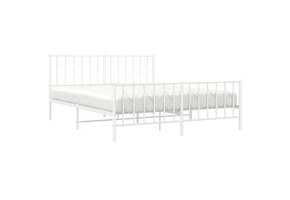 vidaXL Bedframe Metaal Wit 160x200cm - Nu met 55% Korting!