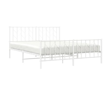 vidaXL Bedframe Metaal Wit 160x200cm - Nu met 55% Korting!