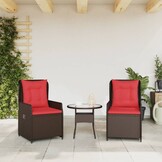 vidaXL Liggende Tuinstoelen 2x Bruin Polyrotan (54% Korting)