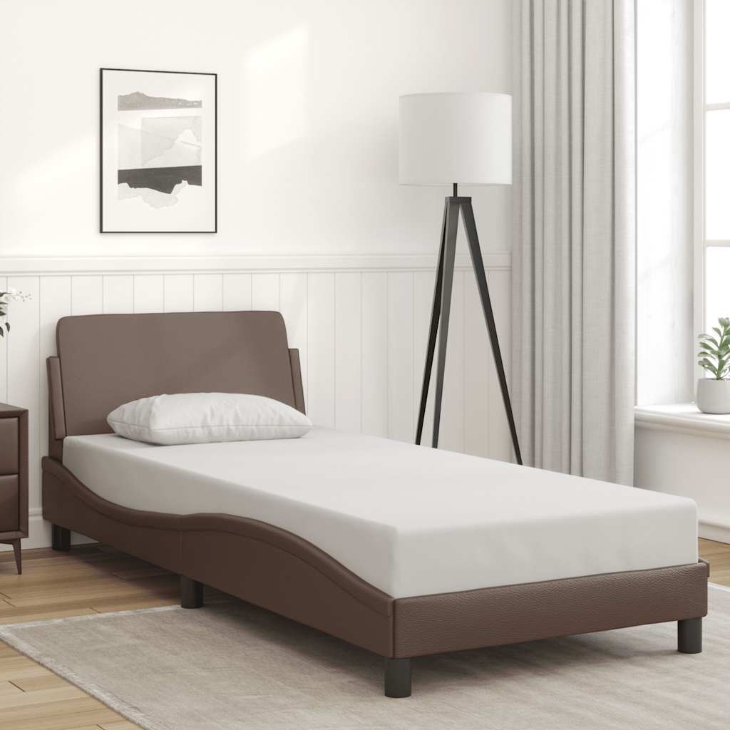vidaXL Bedframe "Dover" Kunstleer Bruin 80x200 cm - 70% Korting