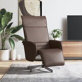 vidaXL Fauteuil verstelbaar kunstleer bruin - 57% Korting