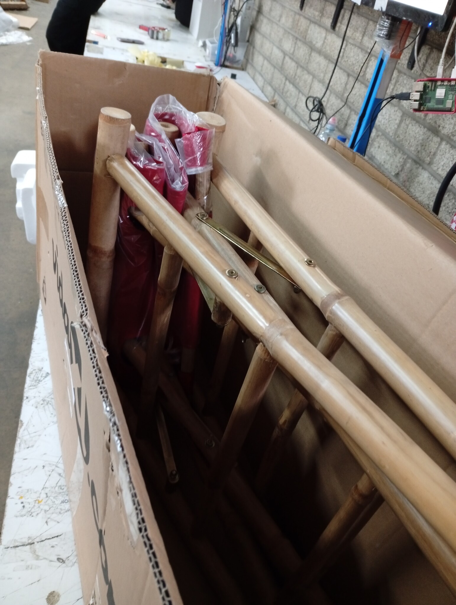 vidaXL Bamboe Regisseursstoelen (2 st.) - Rood, 64% Korting!